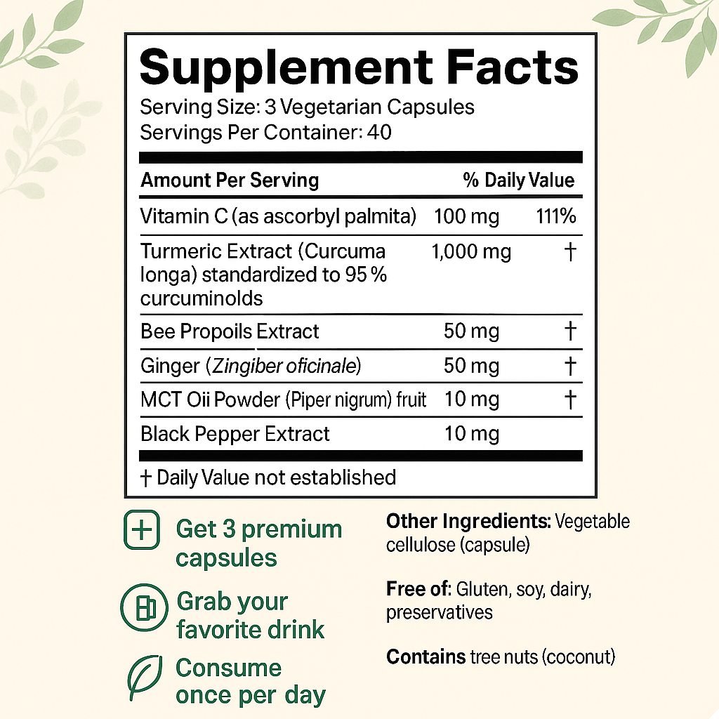 Turmeric Curcumin - 120 Capsules